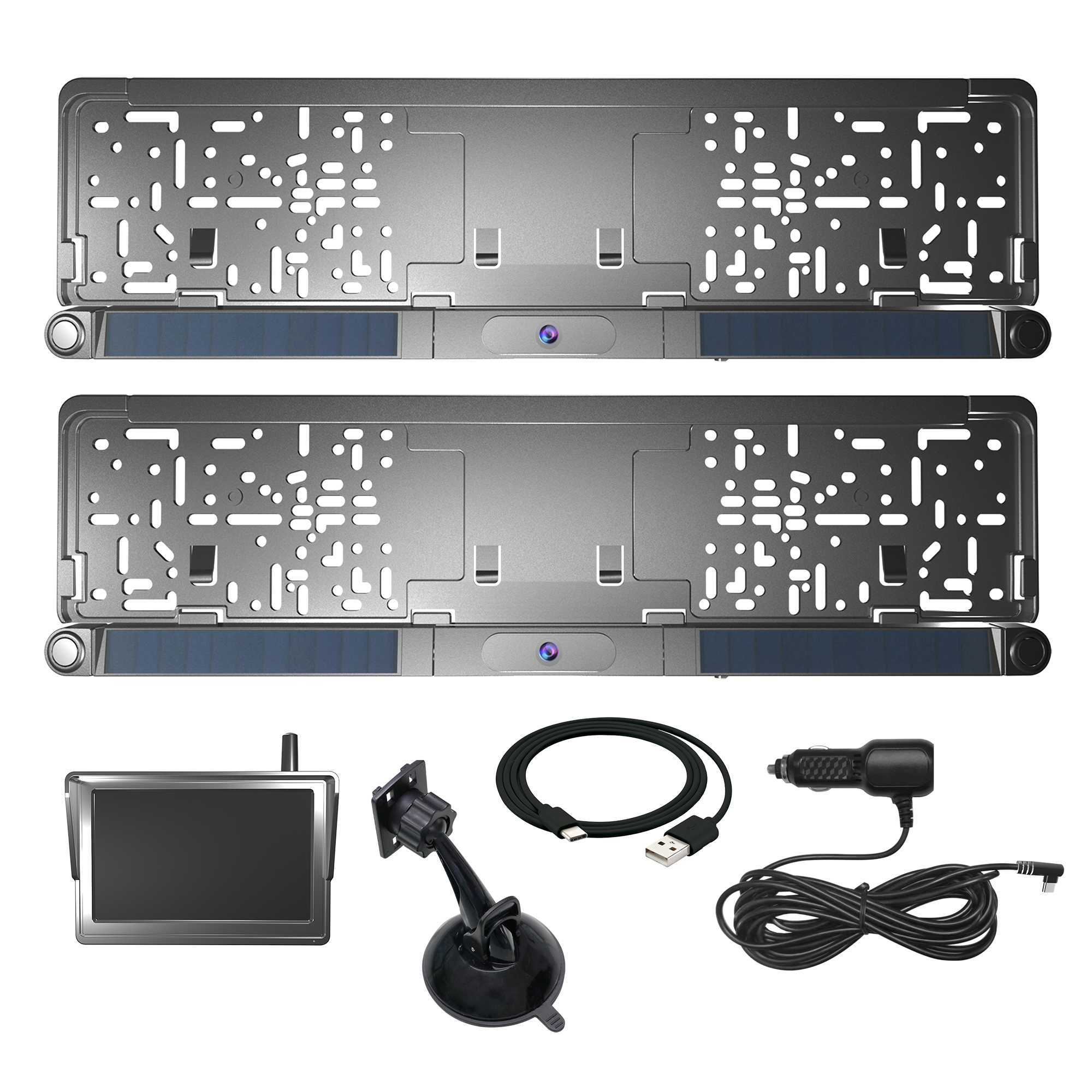 Reverse camera RC-400WS – Solar-powered camera with ultrasonic sensors & 5-inch monitor