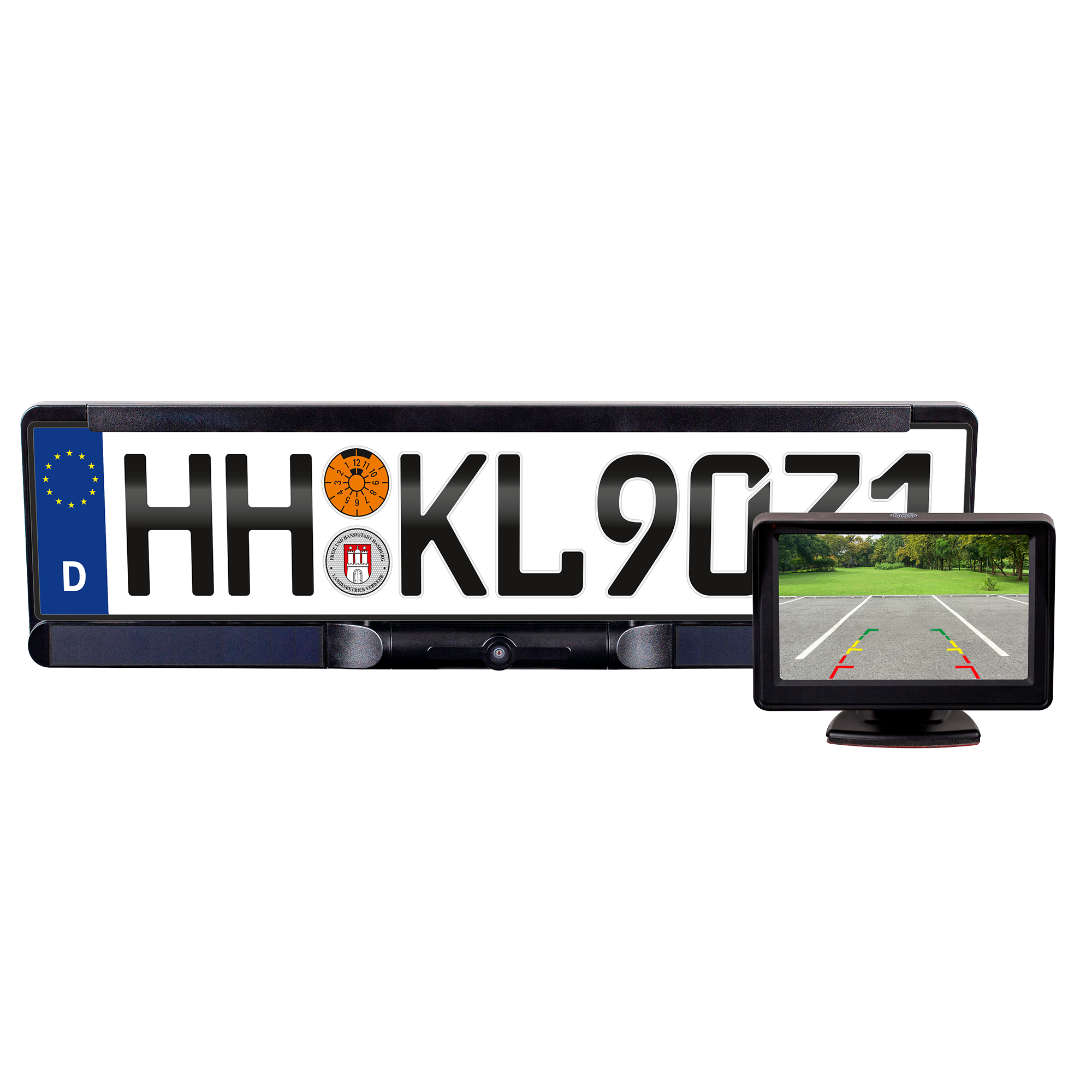 Reverse camera RC-300WS – Solar-powered camera with monitor & easy installation