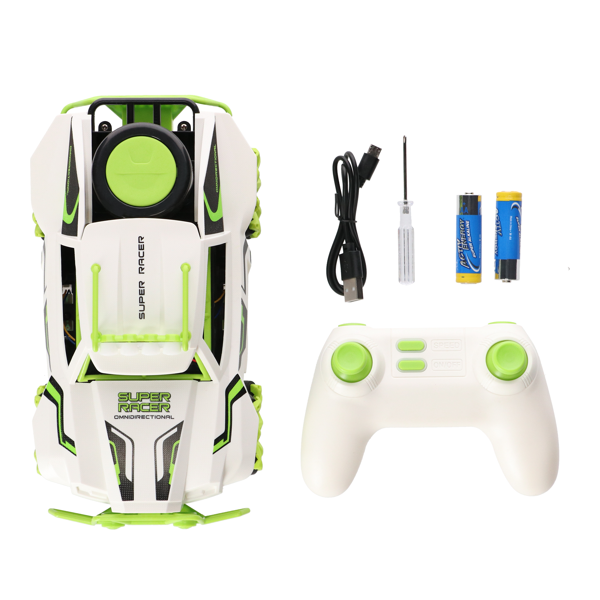 B-stock:RCC-1 remote control car - white/green